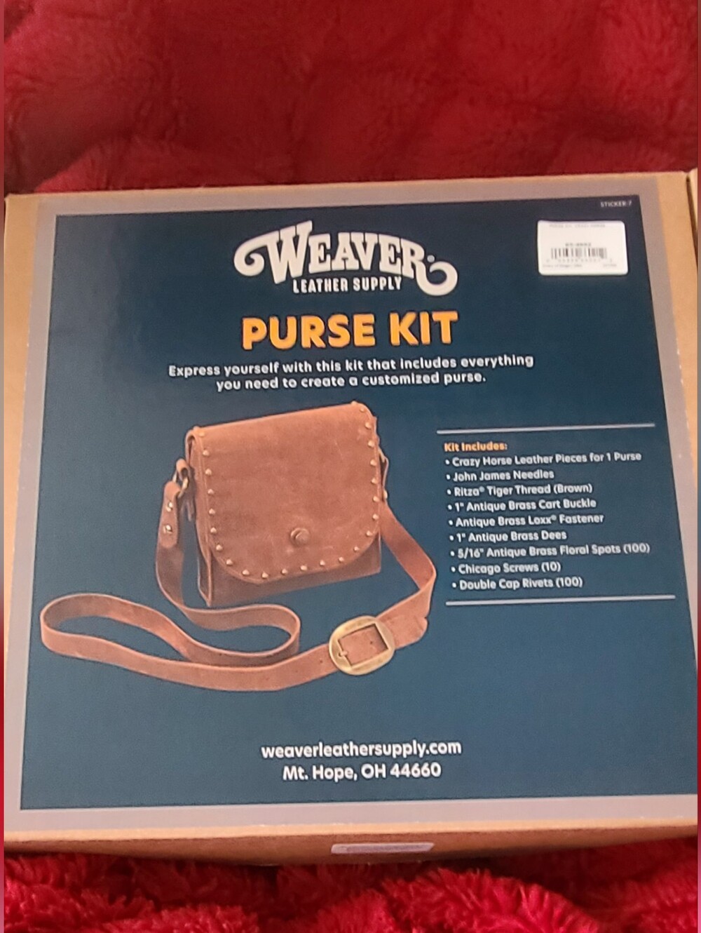 Weaver Leather * Purse Kit In Real "Crazy Horse" Leather.